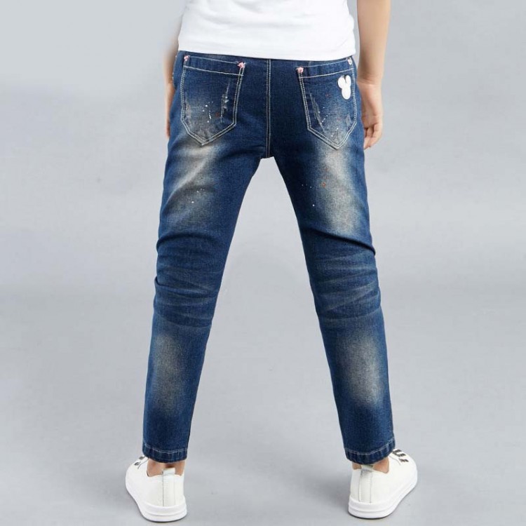 Pull-on ankle jeans